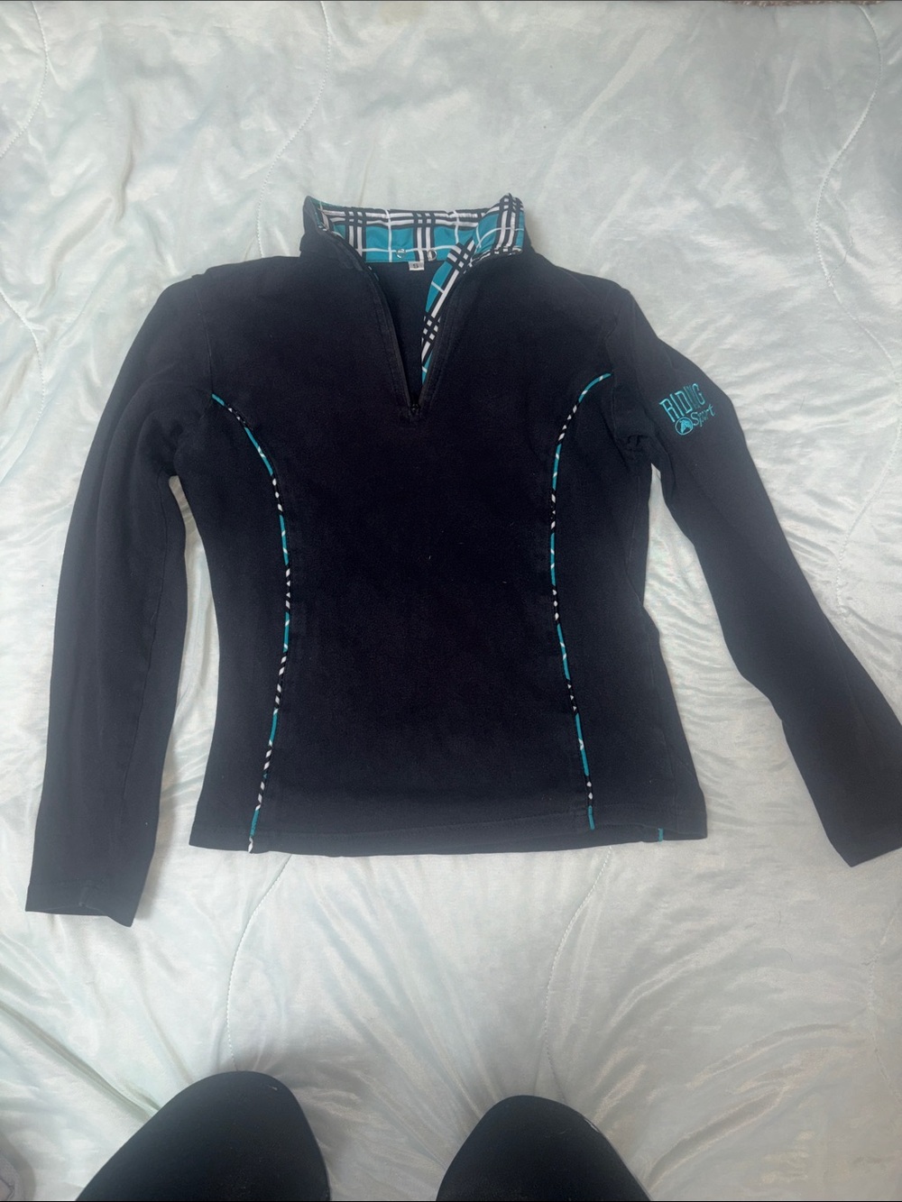 Riding Sport Quarter-Zip Girls Top Sz.Small